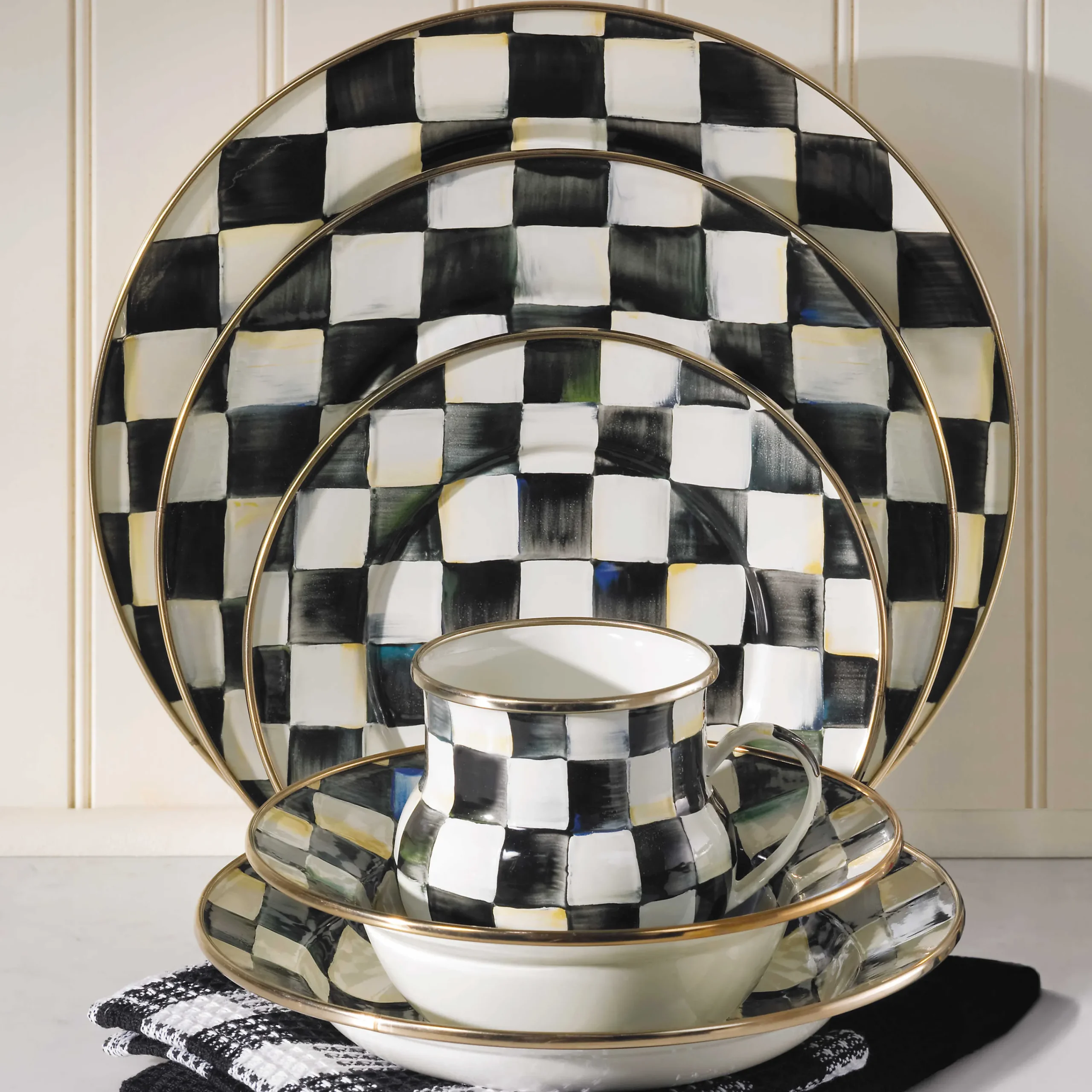 MacKenzie-Childs Courtly Check Dinner Plate| Dinnerware & Flatware