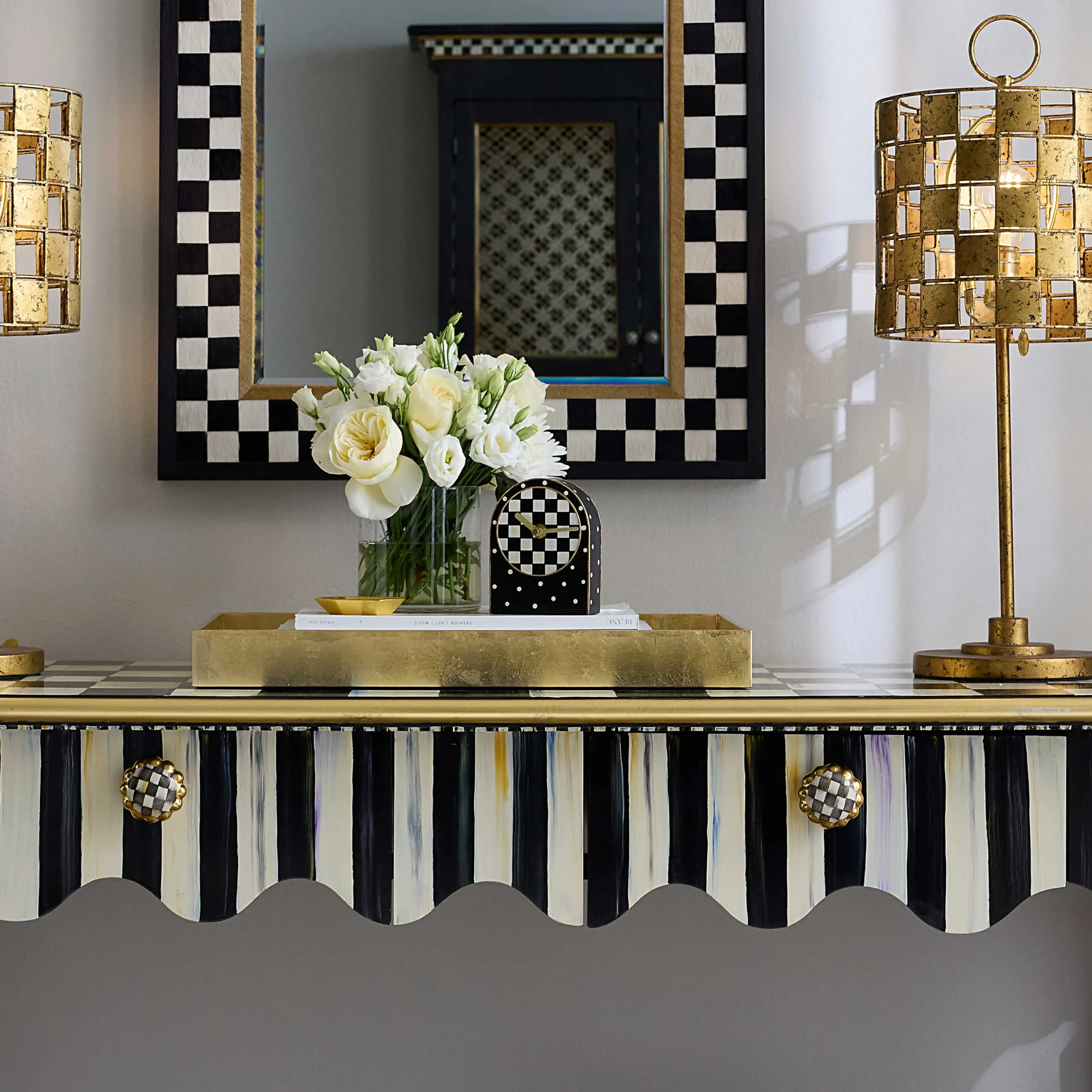 MacKenzie-Childs Courtly Check Dot Clock| Room Accents