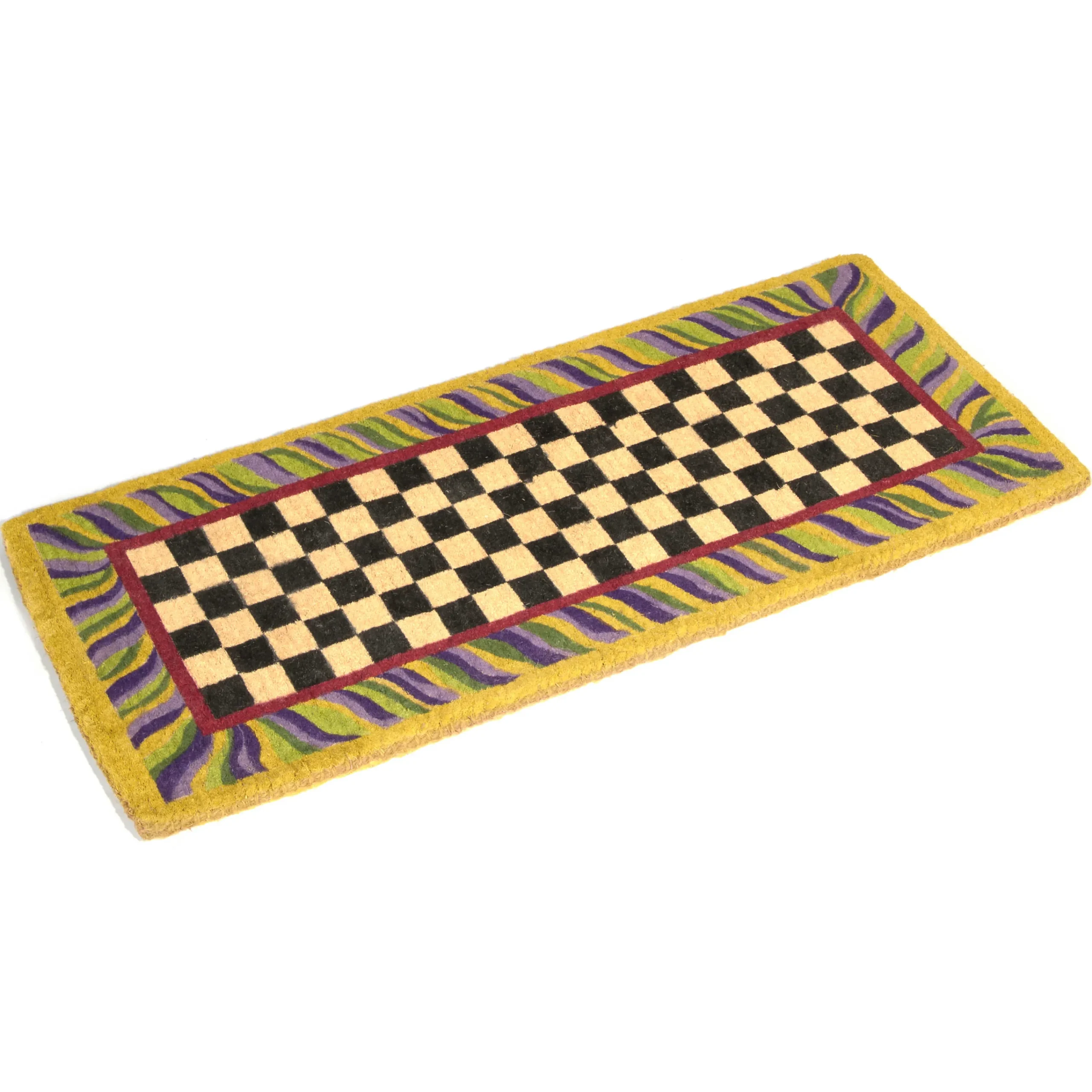 MacKenzie-Childs Courtly Check Double Door Entrance Mat| Outdoor|Rugs