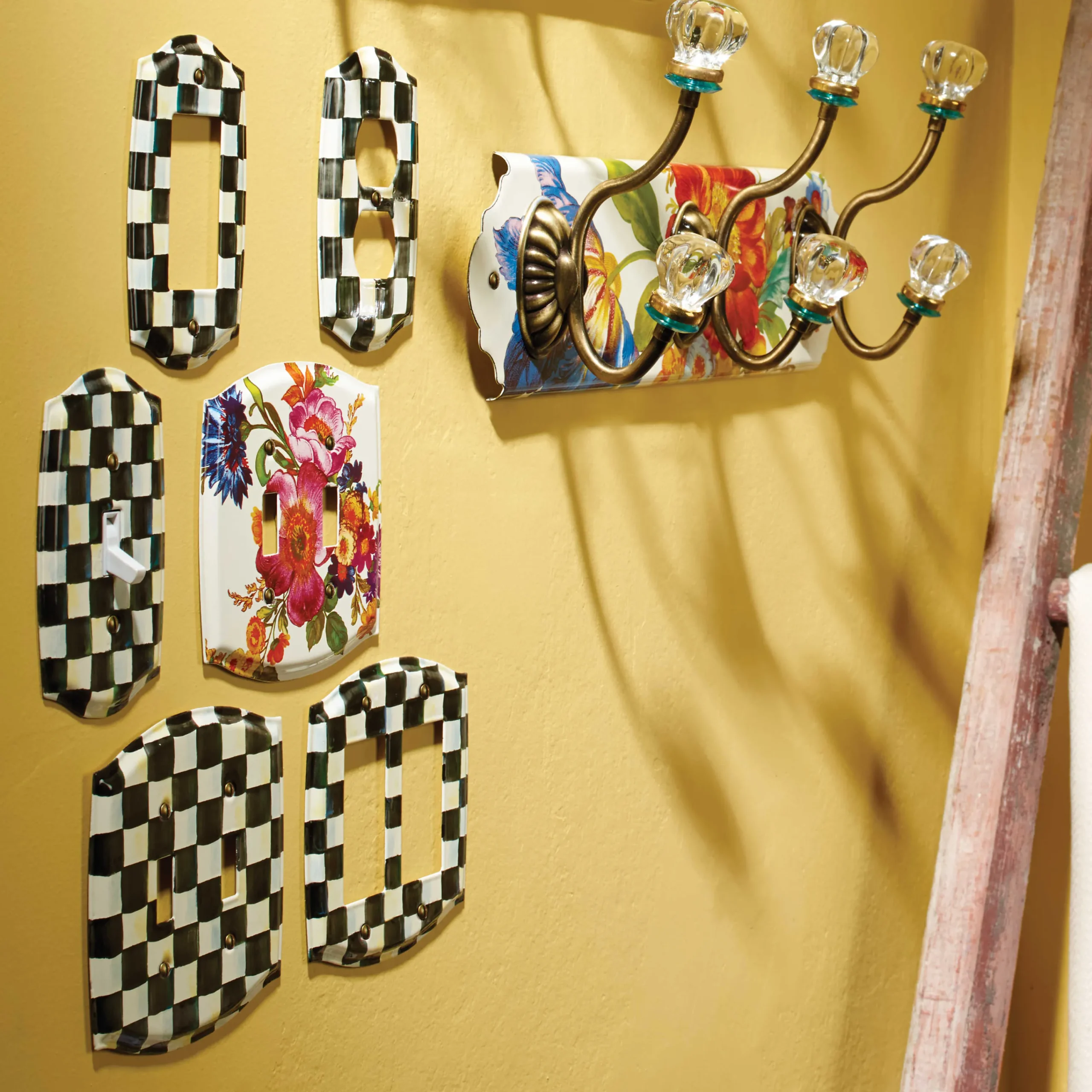 MacKenzie-Childs Courtly Check Double Outlet Cover| Finishing Touches|Room Accents