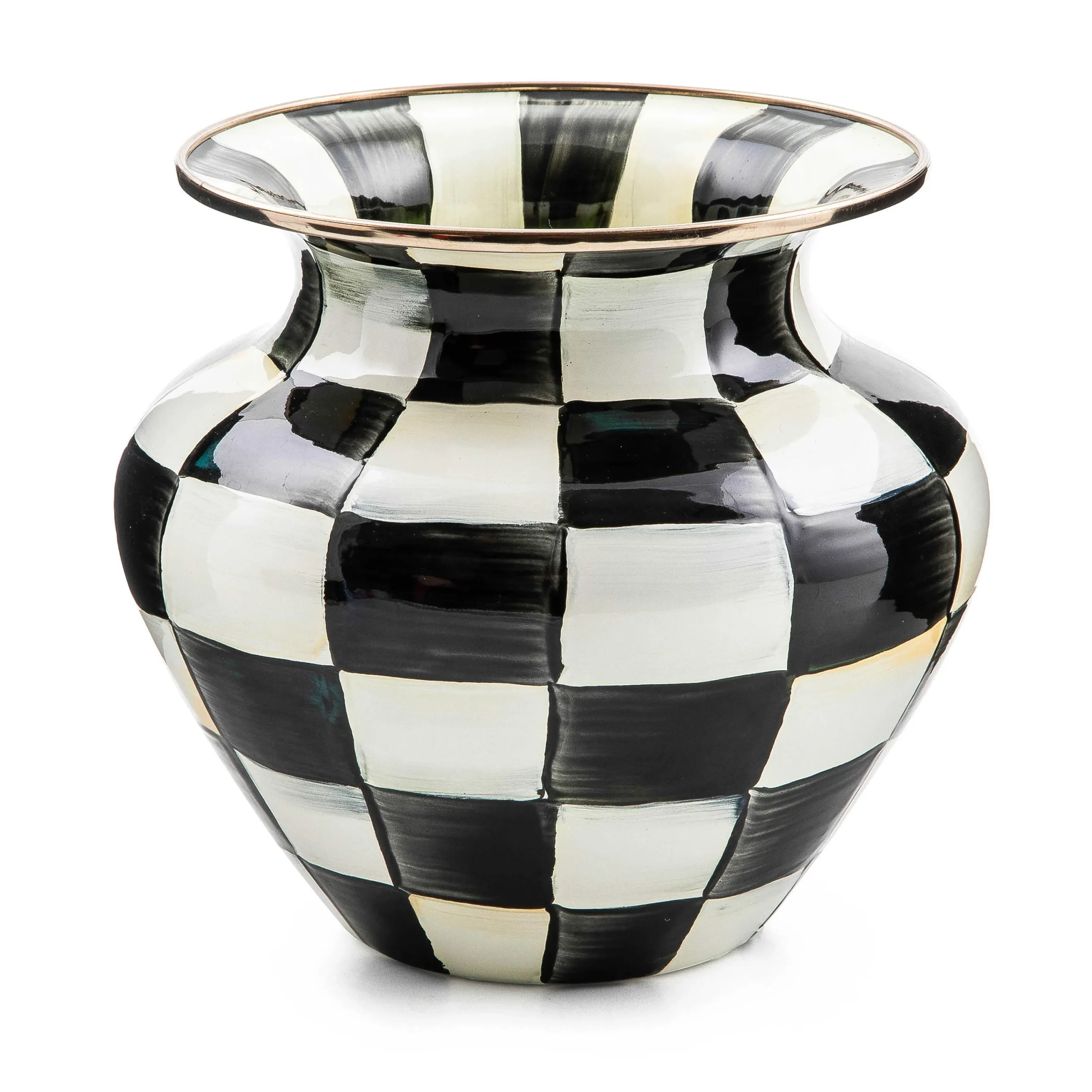MacKenzie-Childs Courtly Check Enamel Large Vase| Spring|Room Accents