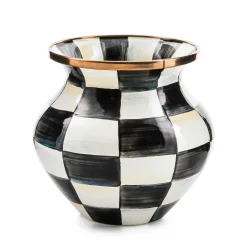 MacKenzie-Childs Courtly Check Enamel Vase| Spring|Room Accents