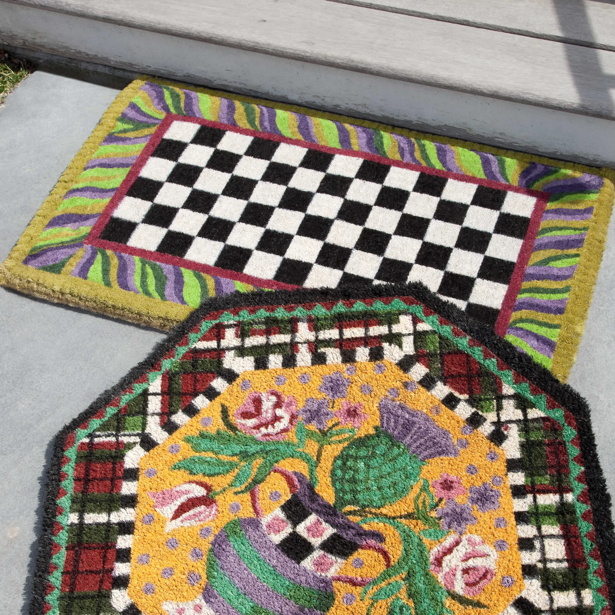 MacKenzie-Childs Courtly Check Entrance Mat| Outdoor|Rugs