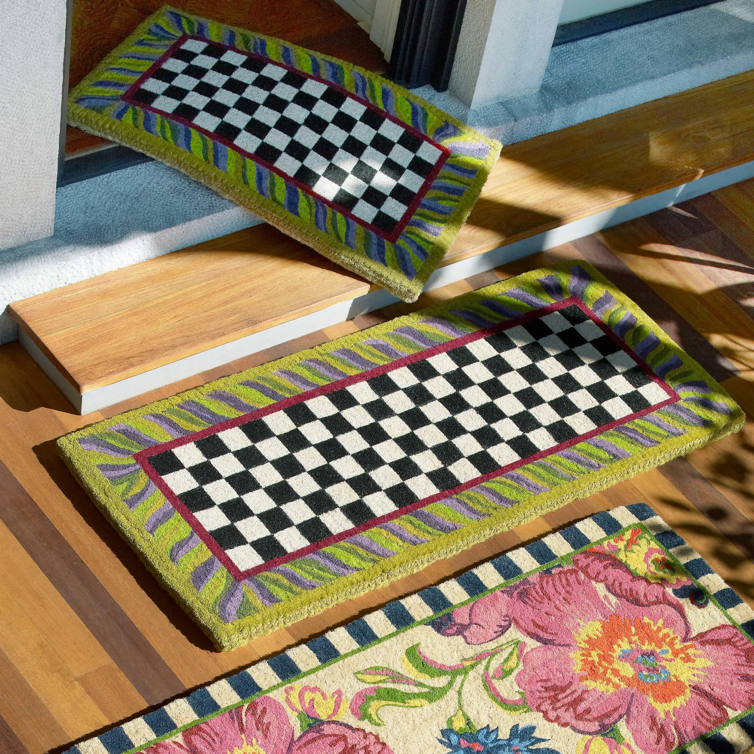 MacKenzie-Childs Courtly Check Entrance Mat| Outdoor|Rugs