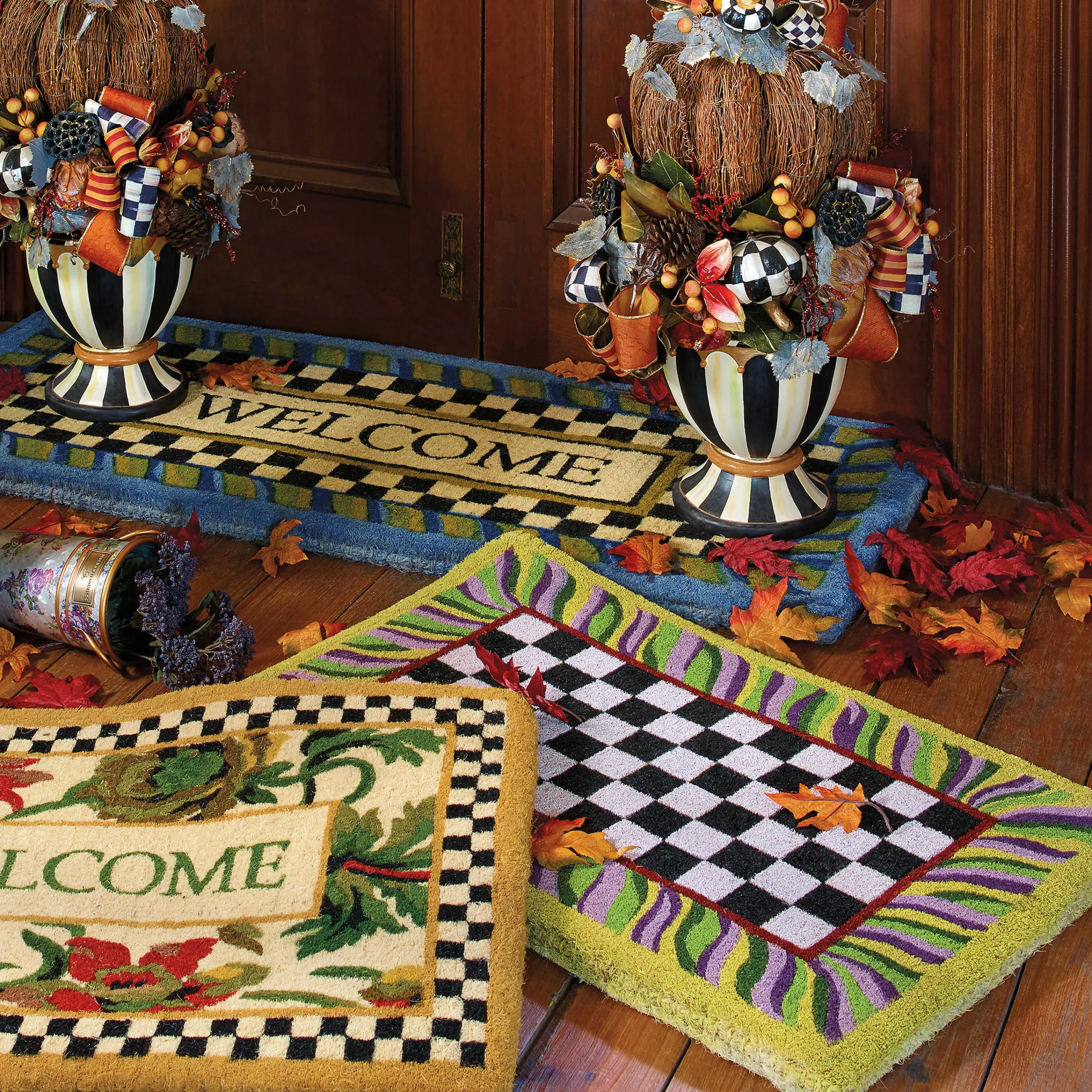 MacKenzie-Childs Courtly Check Entrance Mat| Outdoor|Rugs