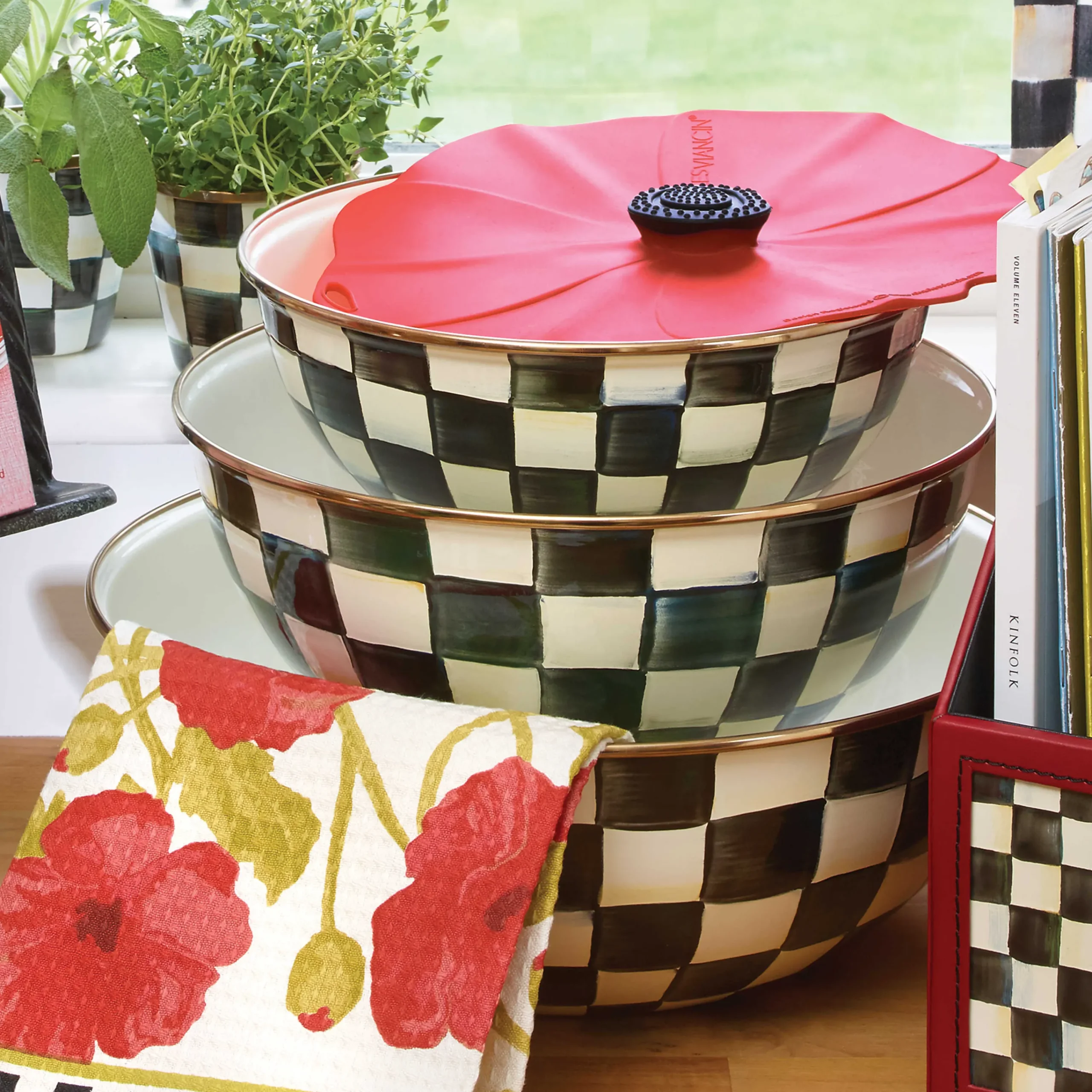 MacKenzie-Childs Courtly Check Extra Large Everyday Bowl| Serveware