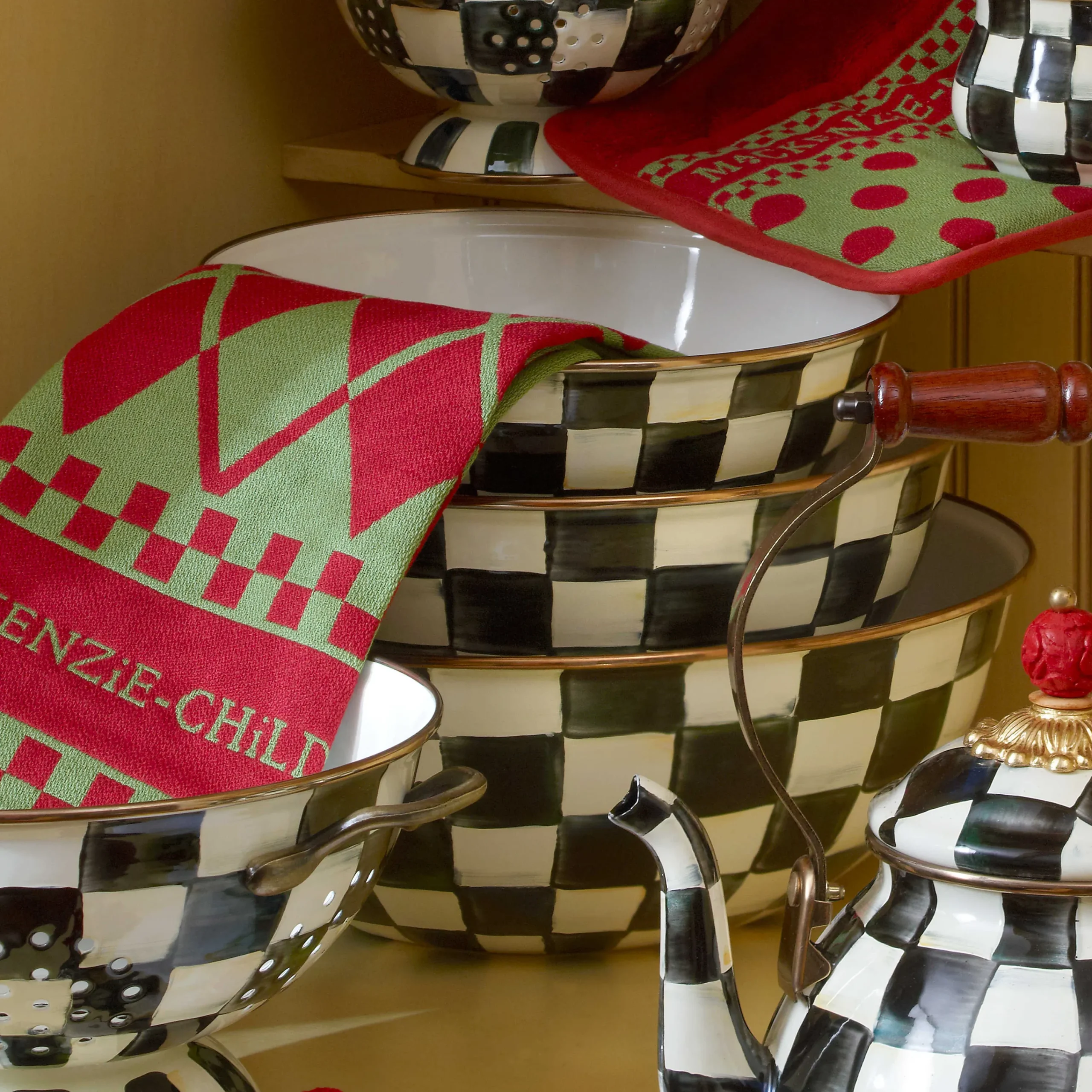 MacKenzie-Childs Courtly Check Extra Large Everyday Bowl| Serveware
