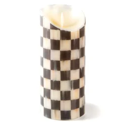 MacKenzie-Childs Courtly Check Flicker 7 Pillar Candle| Candles & Fragrances|Table Accessories