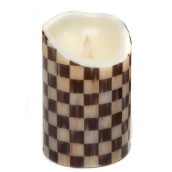 MacKenzie-Childs Courtly Check Flicker 6 Pillar Candle| Candles & Fragrances