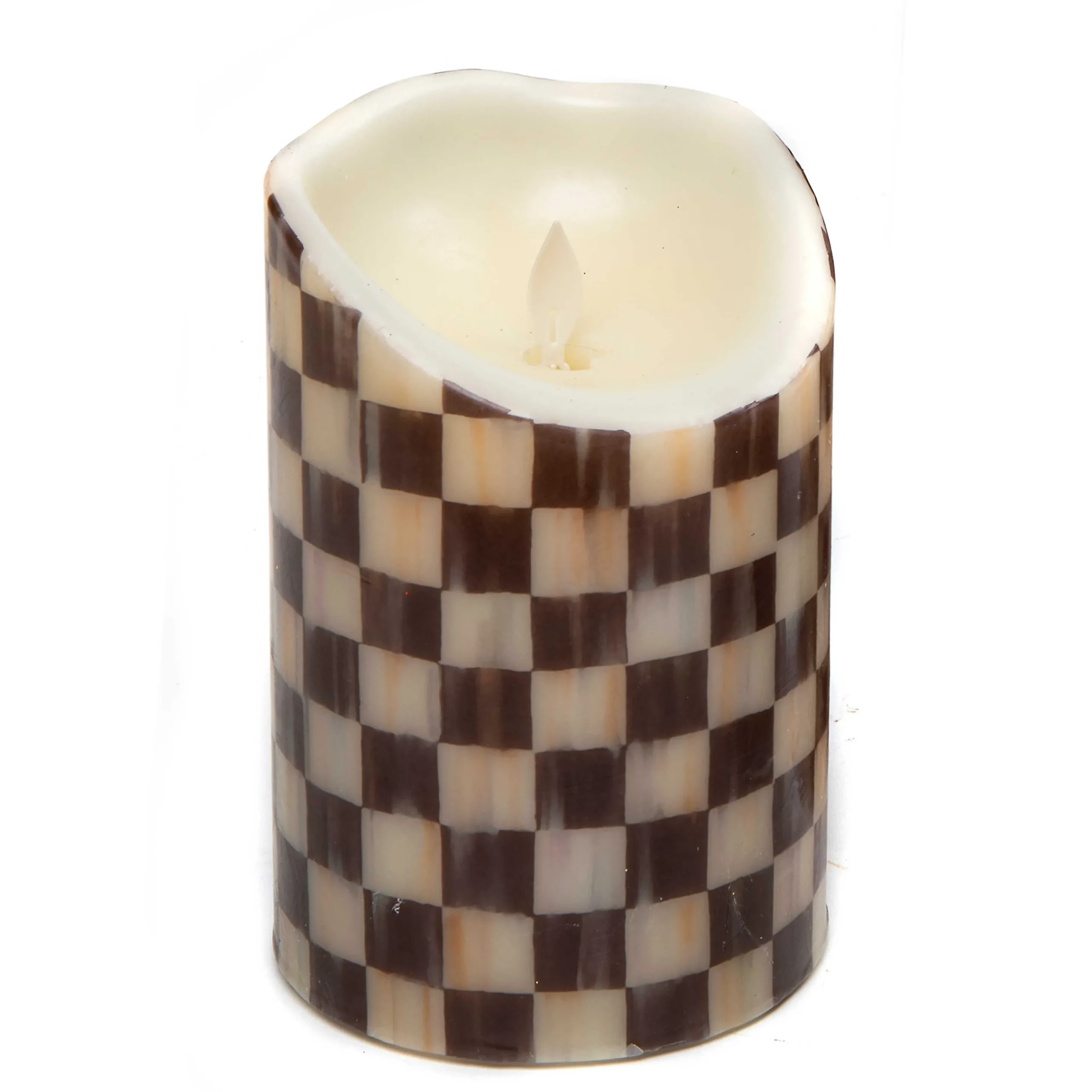 MacKenzie-Childs Courtly Check Flicker 6 Pillar Candle| Candles & Fragrances
