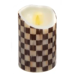 MacKenzie-Childs Courtly Check Flicker 6 Pillar Candle| Candles & Fragrances