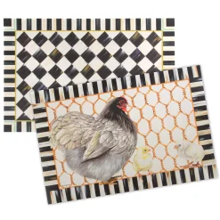 MacKenzie-Childs Courtly Check Floor Mat - 2' x 3'| Rugs