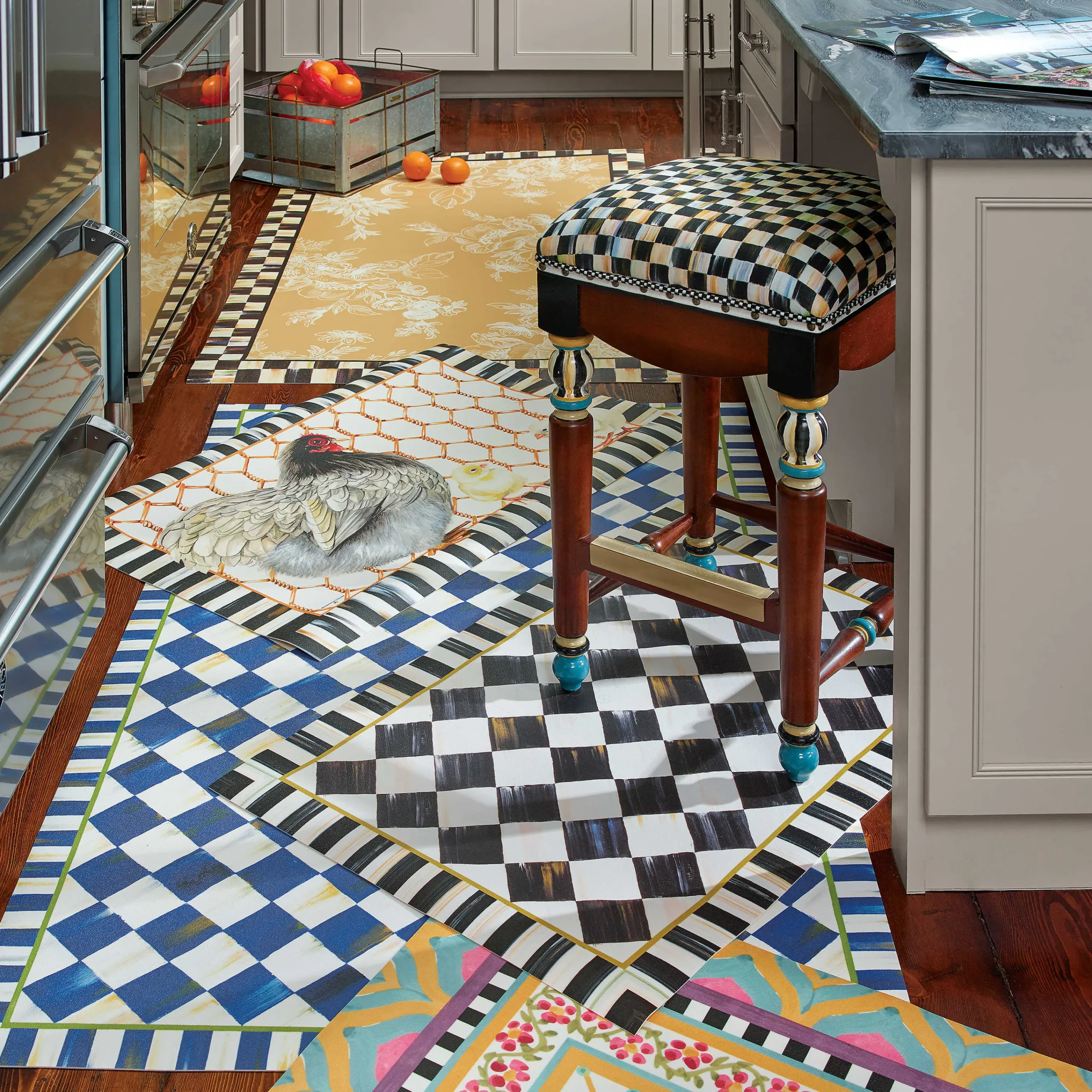 MacKenzie-Childs Courtly Check Floor Mat - 2' x 3'| Rugs