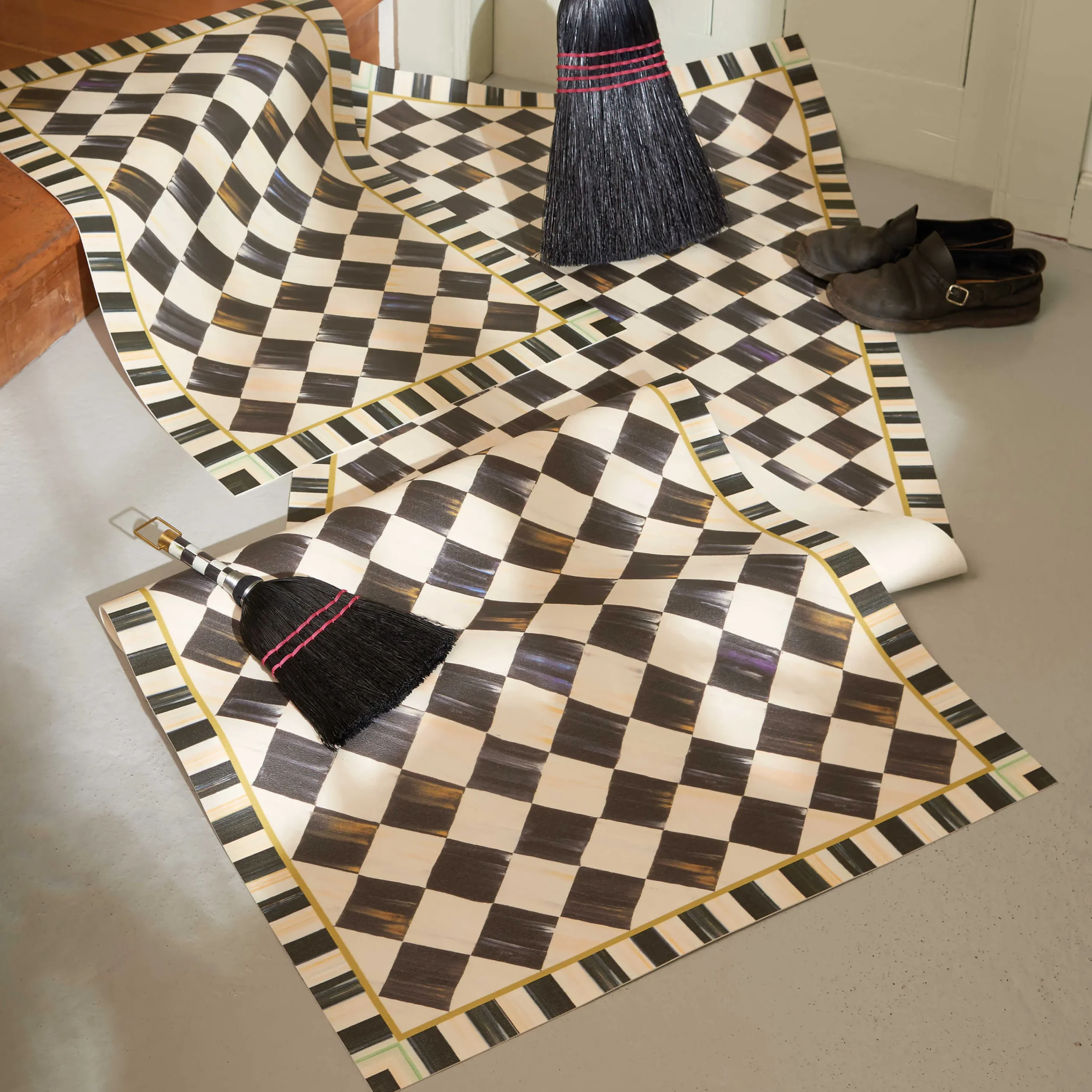 MacKenzie-Childs Courtly Check Floor Mat - 2'6 x 8' Runner| Rugs