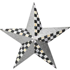 MacKenzie-Childs Courtly Check Galvanized Barn Star Wall Decor| Spring|Outdoor