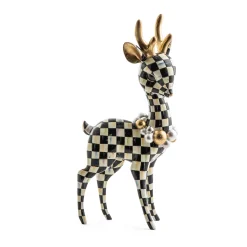 MacKenzie-Childs Courtly Check Gold Deary Deer| Holiday|Room Accents