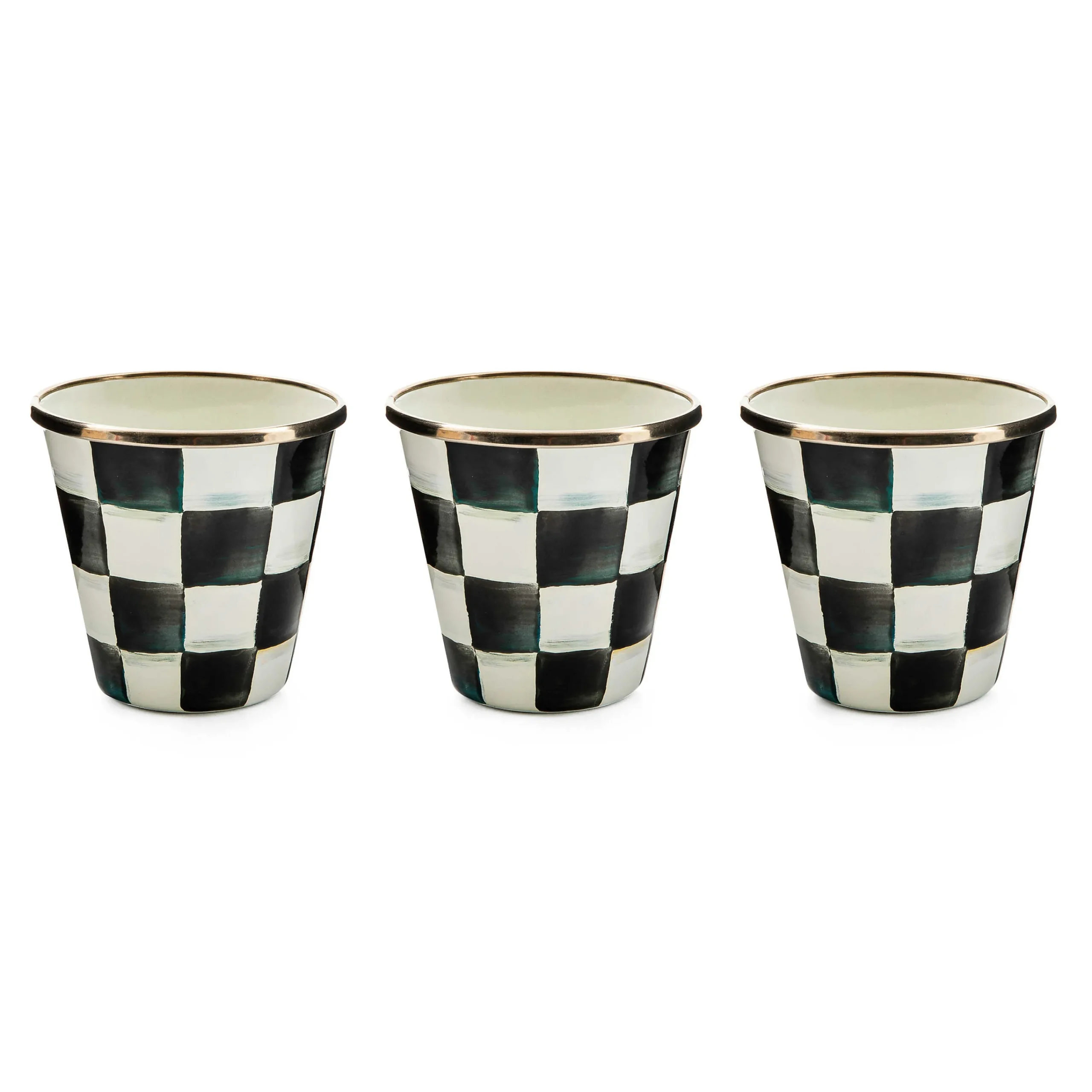 MacKenzie-Childs Courtly Check Herb Pots, Set of 3| Spring|The Fall Shop