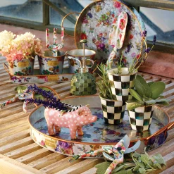 MacKenzie-Childs Courtly Check Herb Pots, Set of 3| Spring|The Fall Shop