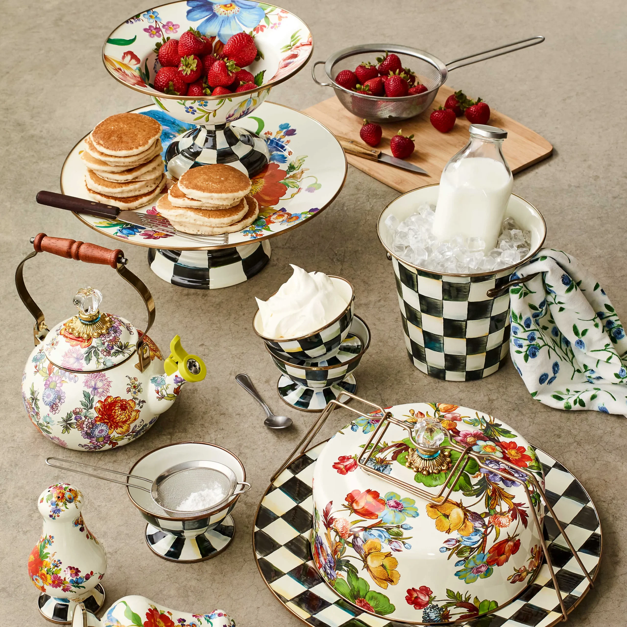 MacKenzie-Childs Courtly Check Ice Cream Dish| Dinnerware & Flatware