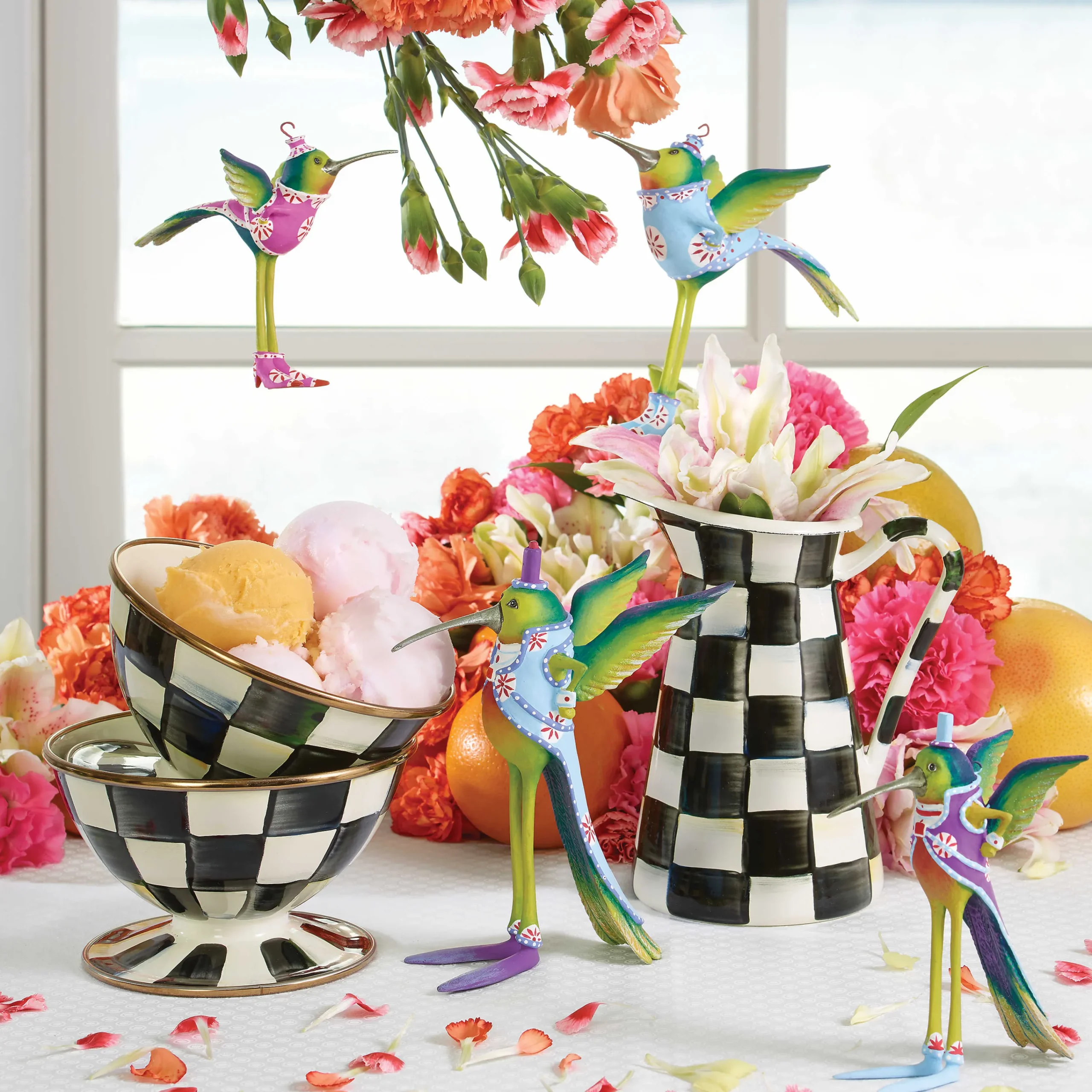 MacKenzie-Childs Courtly Check Ice Cream Dish| Dinnerware & Flatware