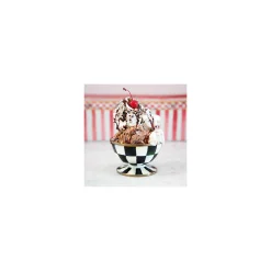 MacKenzie-Childs Courtly Check Ice Cream Dishes, Set of 4| Kitchen & Dining Sets|Dinnerware & Flatware