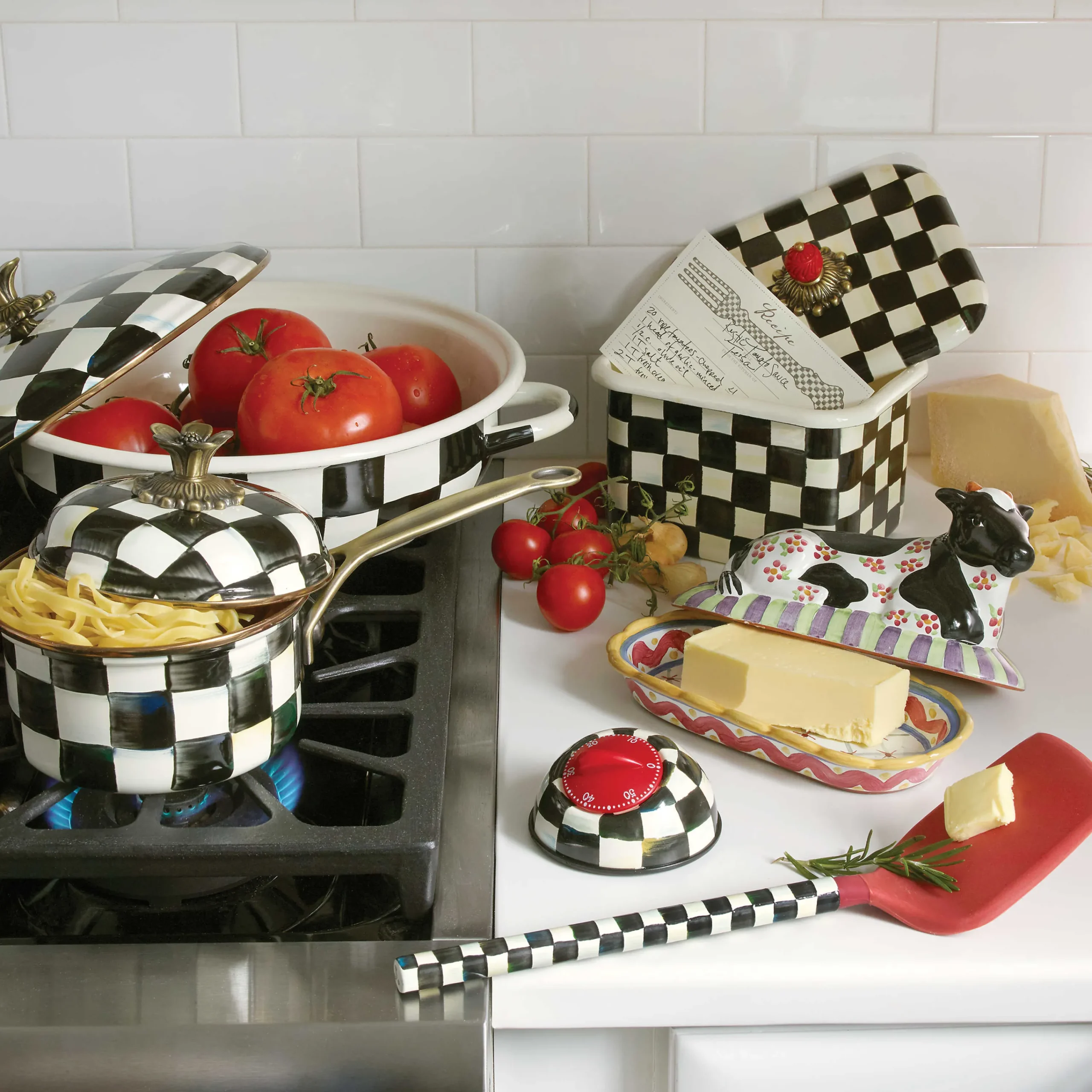 MacKenzie-Childs Courtly Check Kitchen Timer| Kitchen Utensils & Tools