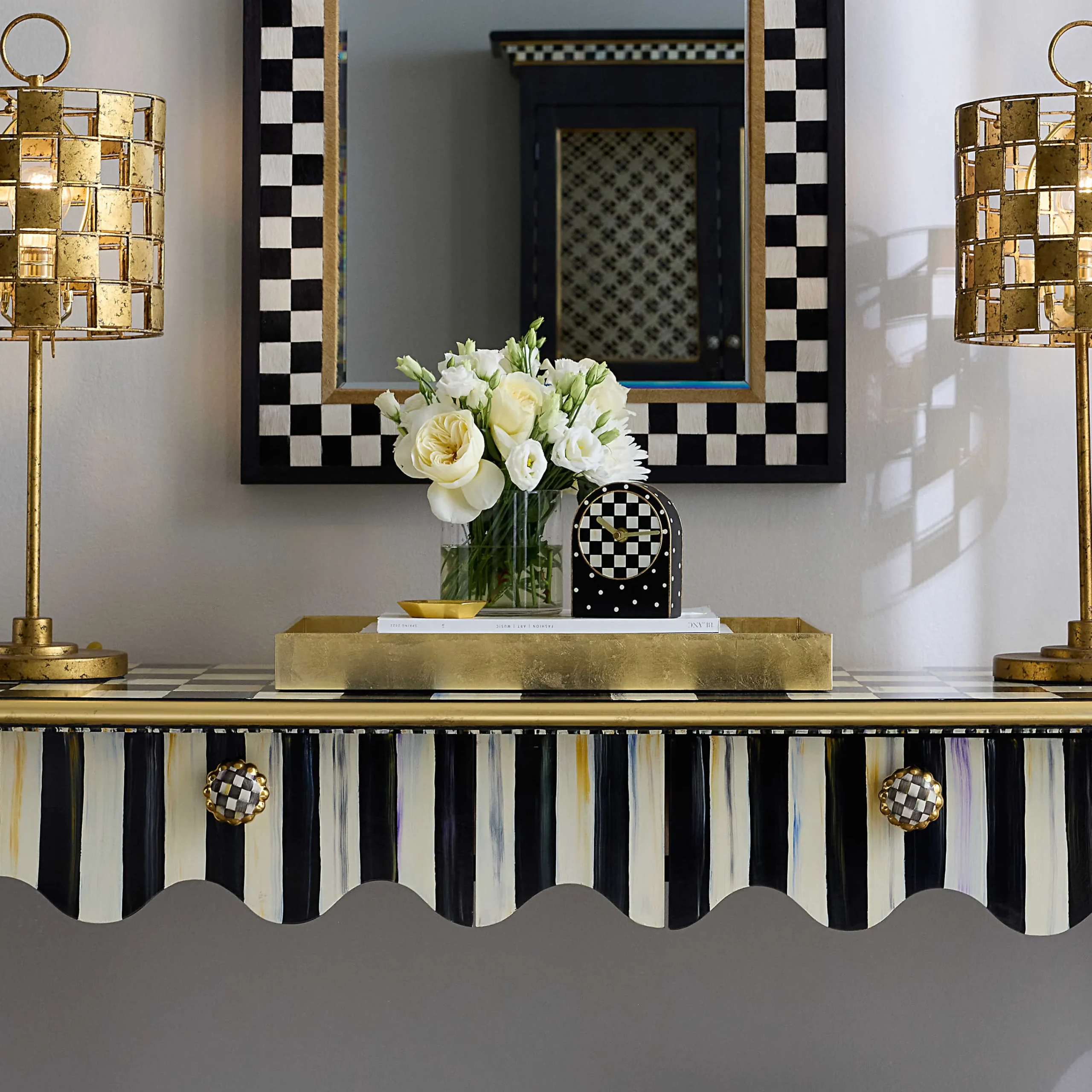 MacKenzie-Childs Courtly Check Lacquer Tray| Room Accents