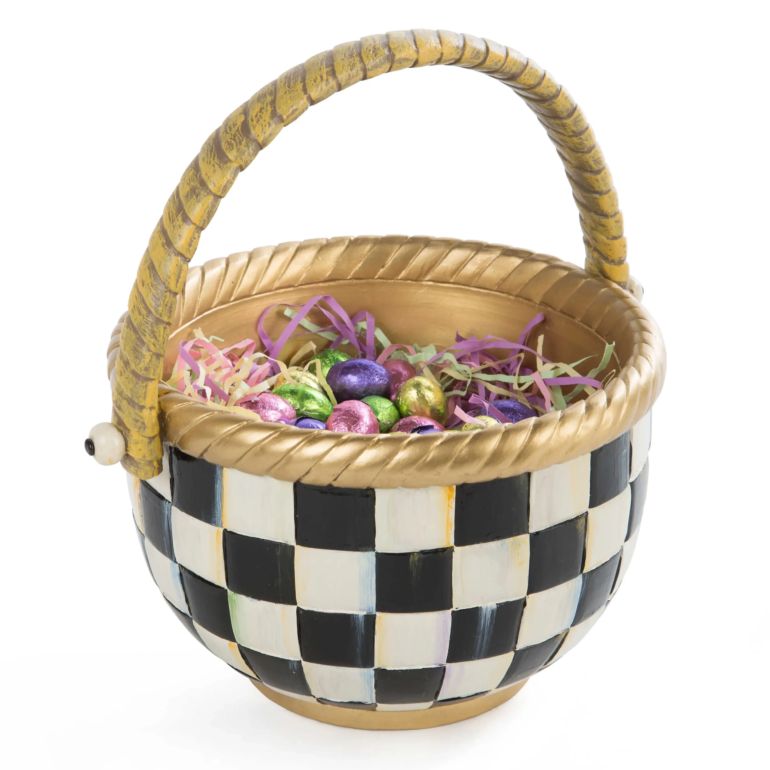 MacKenzie-Childs Courtly Check Large Basket| Easter|Spring