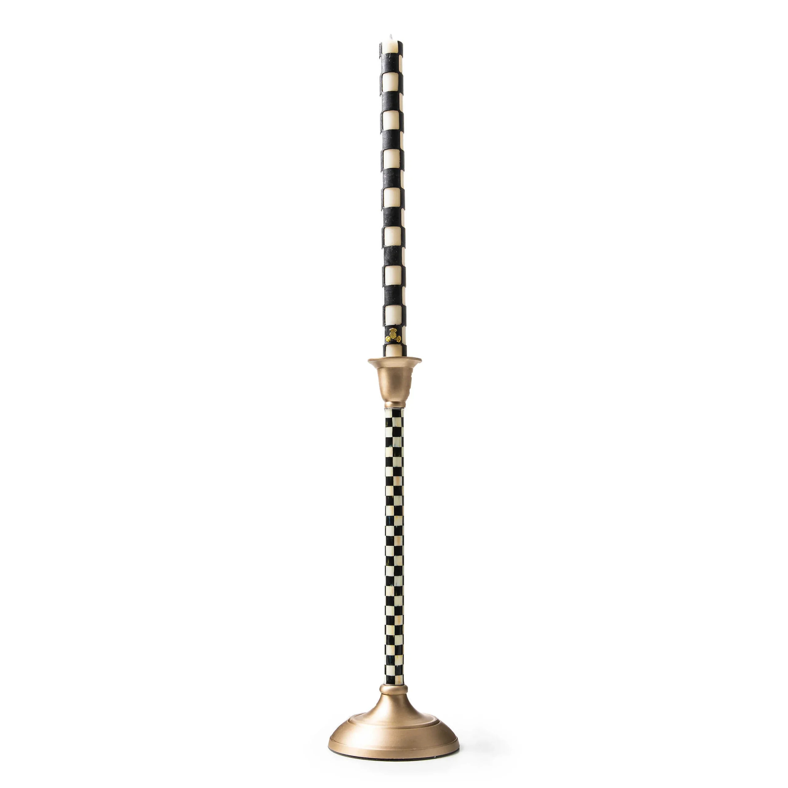 MacKenzie-Childs Courtly Check Large Candlestick| Candles & Fragrances|Room Accents