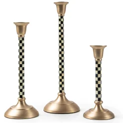 MacKenzie-Childs Courtly Check Large Candlestick| Candles & Fragrances|Room Accents