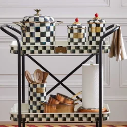 MacKenzie-Childs Courtly Check Large Canister| Room Accents|Kitchen Storage & Organization