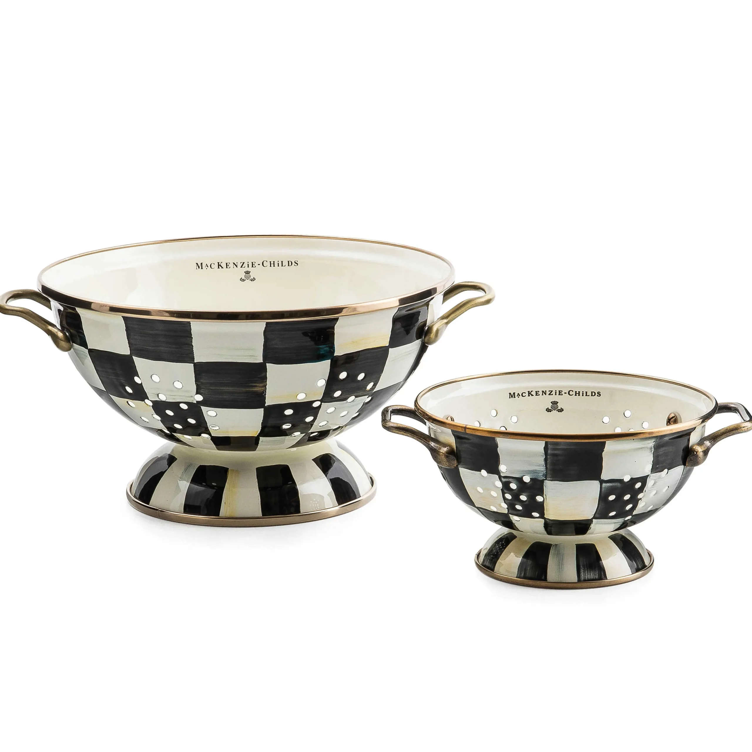 MacKenzie-Childs Courtly Check Large Colander| Kitchen Utensils & Tools