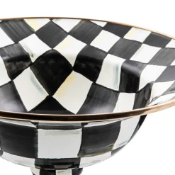 MacKenzie-Childs Courtly Check Large Compote| Serveware