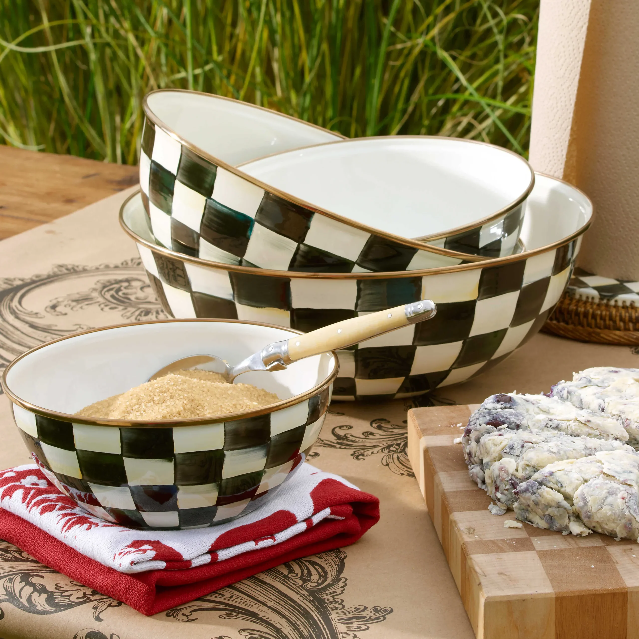 MacKenzie-Childs Courtly Check Large Everyday Bowl| Fall Entertaining|Serveware