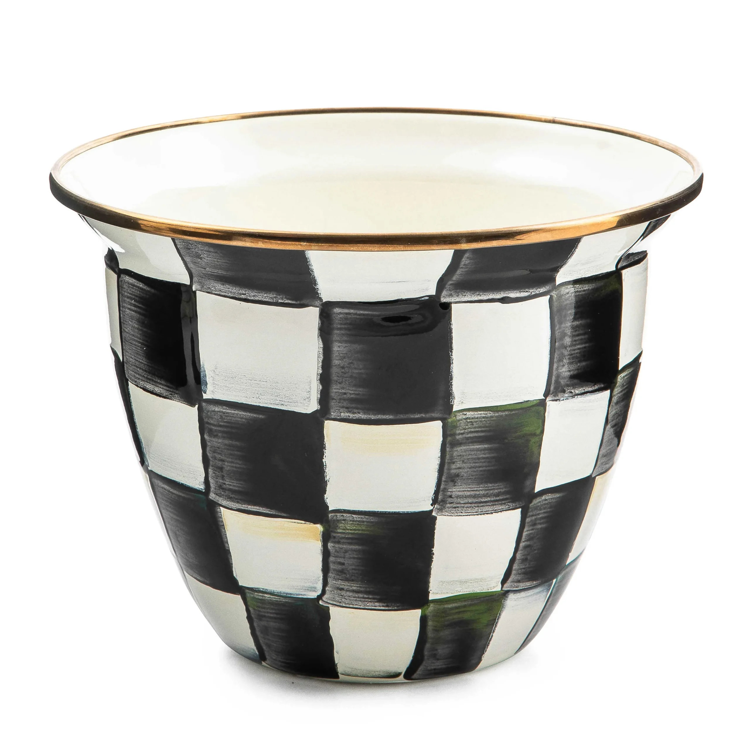 MacKenzie-Childs Courtly Check Large Flower Pot| Outdoor