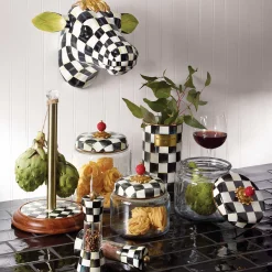 MacKenzie-Childs Courtly Check Large Kitchen Canister| Room Accents
