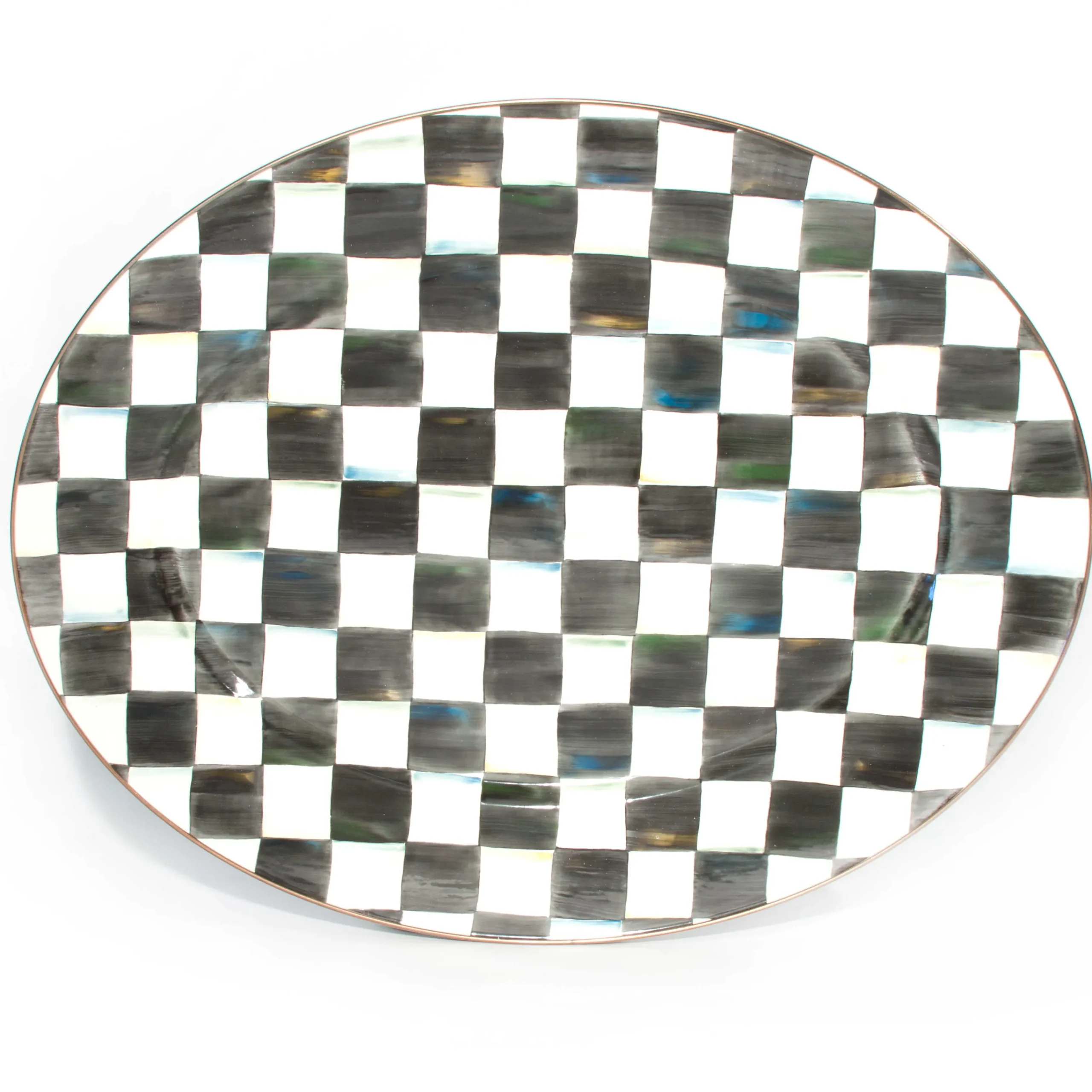 MacKenzie-Childs Courtly Check Large Oval Platter| Bar Entertaining|Serveware