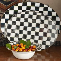 MacKenzie-Childs Courtly Check Large Oval Platter| Bar Entertaining|Serveware
