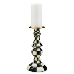 MacKenzie-Childs Courtly Check Large Pillar Candlestick| Candles & Fragrances|Table Accessories