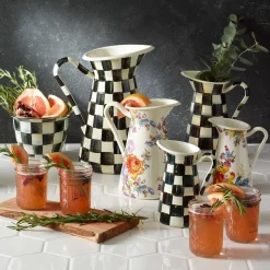 MacKenzie-Childs Courtly Check Large Practical Pitcher| Bar Entertaining|Serveware