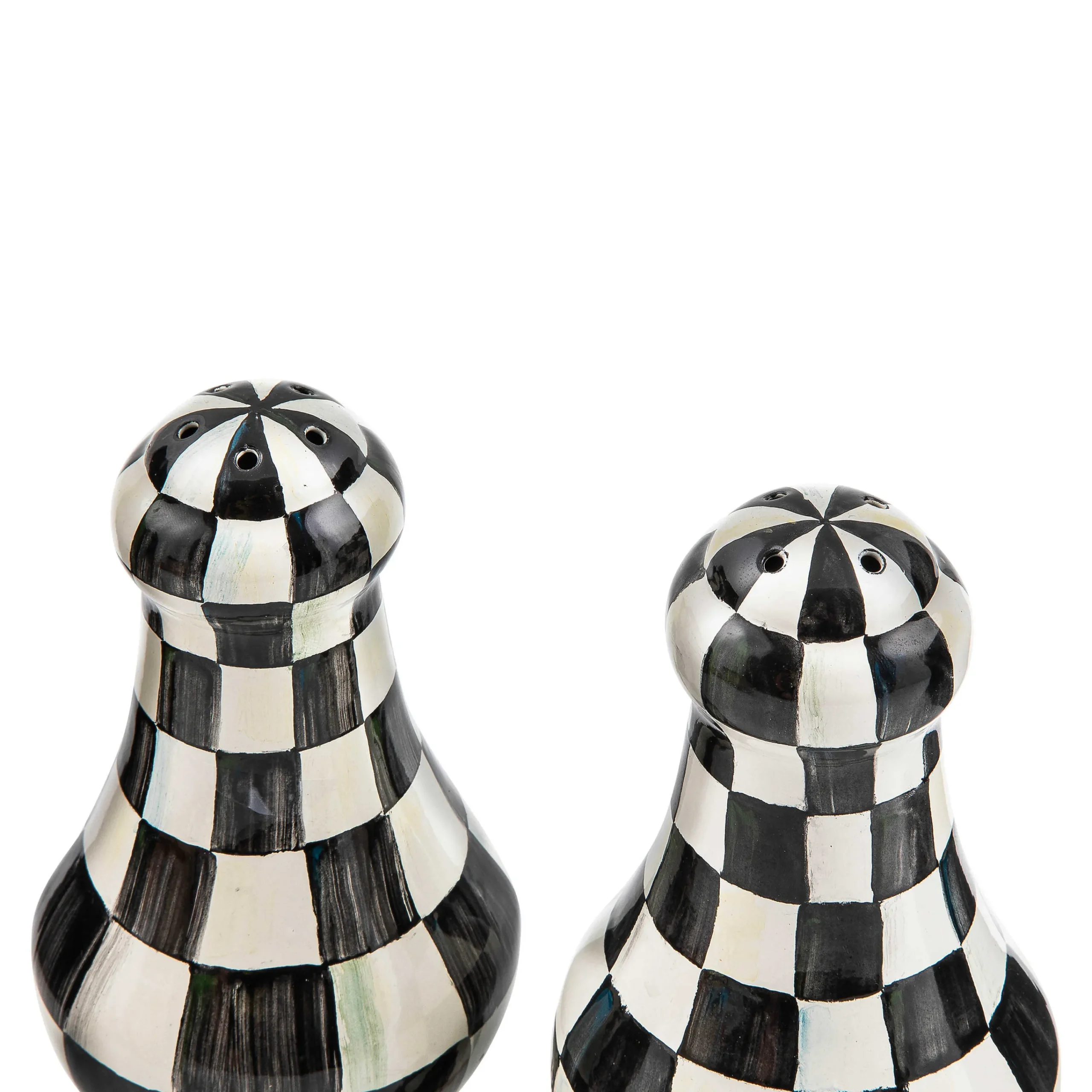 MacKenzie-Childs Courtly Check Large Salt Pepper Shakers| Table Accessories|Serveware