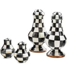 MacKenzie-Childs Courtly Check Large Salt Pepper Shakers| Table Accessories|Serveware