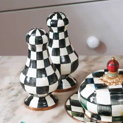 MacKenzie-Childs Courtly Check Large Salt Pepper Shakers| Table Accessories|Serveware