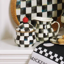 MacKenzie-Childs Courtly Check Lidded Sugar Bowl| The Coffee Shop|Serveware