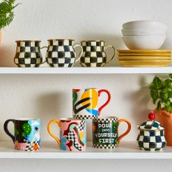 MacKenzie-Childs Courtly Check Lidded Sugar Bowl| The Coffee Shop|Serveware