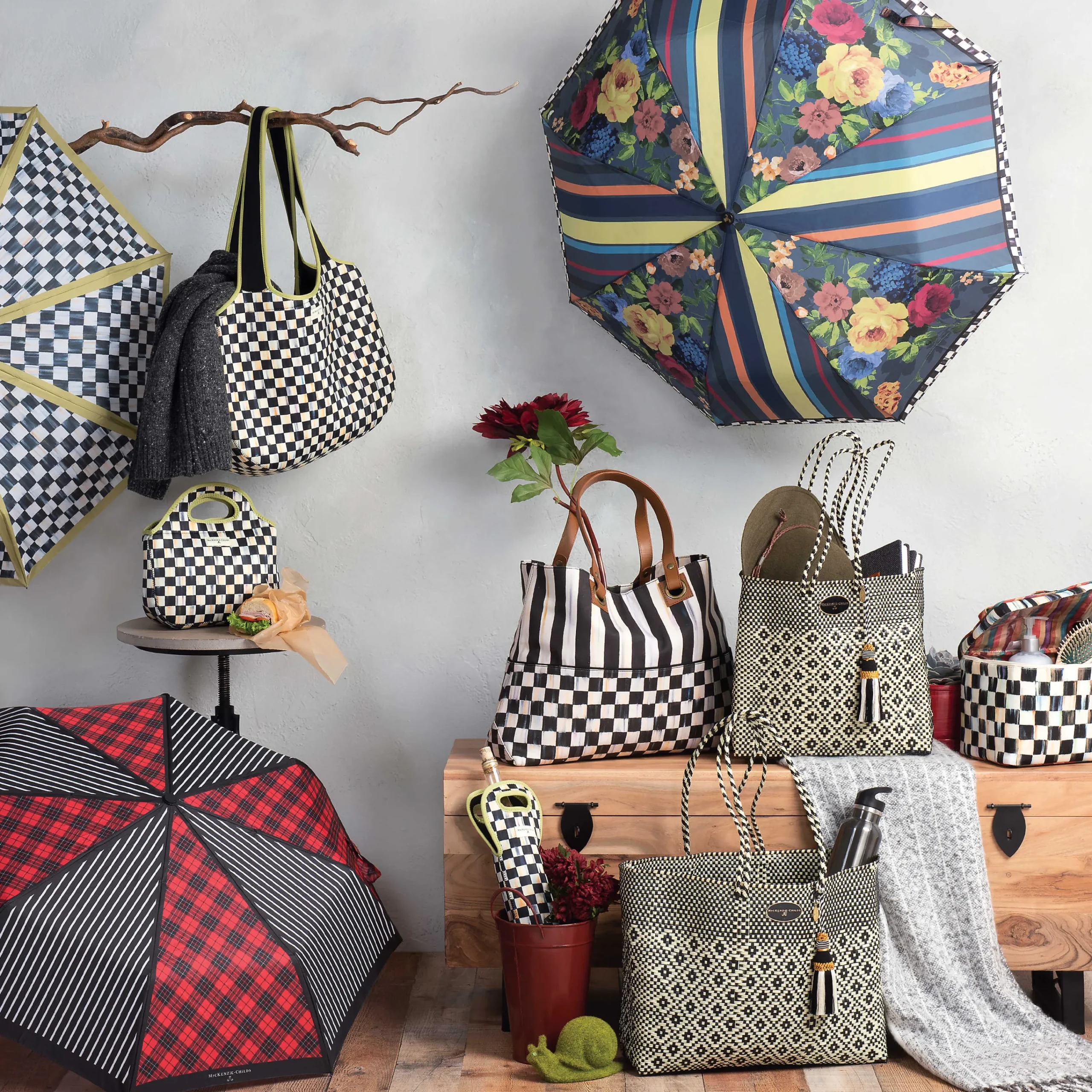 MacKenzie-Childs Courtly Check Lunch Tote| Accessories