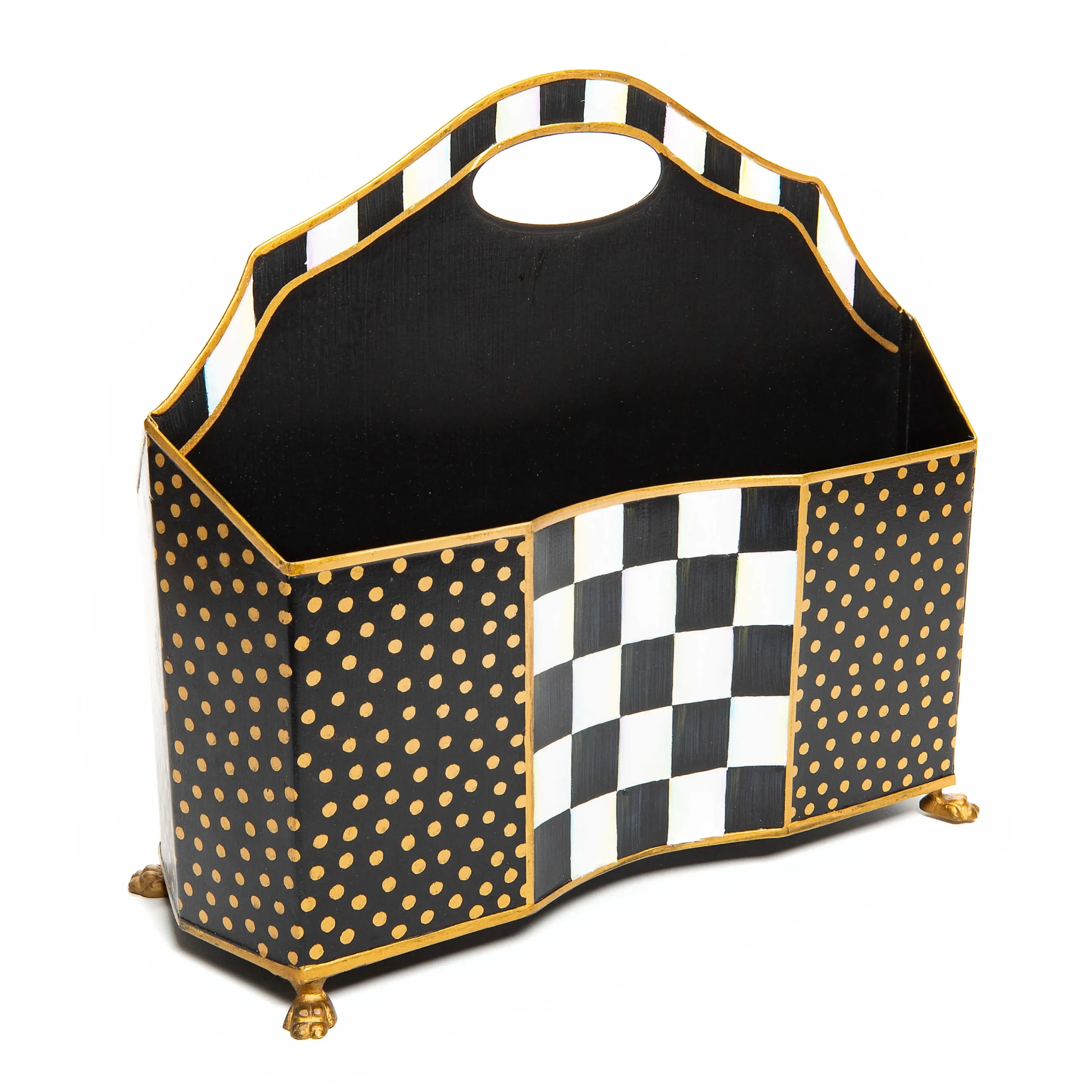 MacKenzie-Childs Courtly Check Magazine Holder| Room Accents