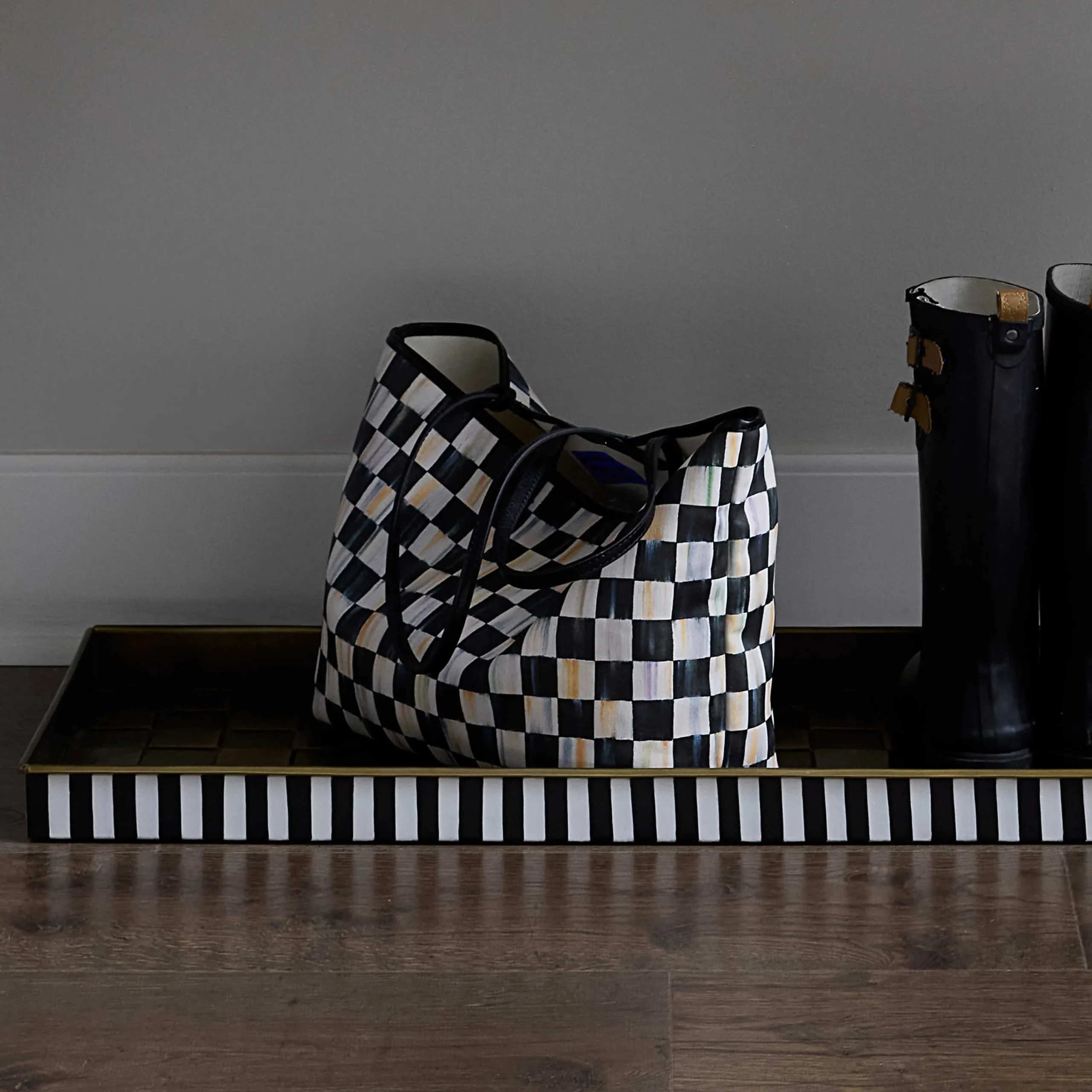 MacKenzie-Childs Courtly Check Marche Medium Tote| Accessories