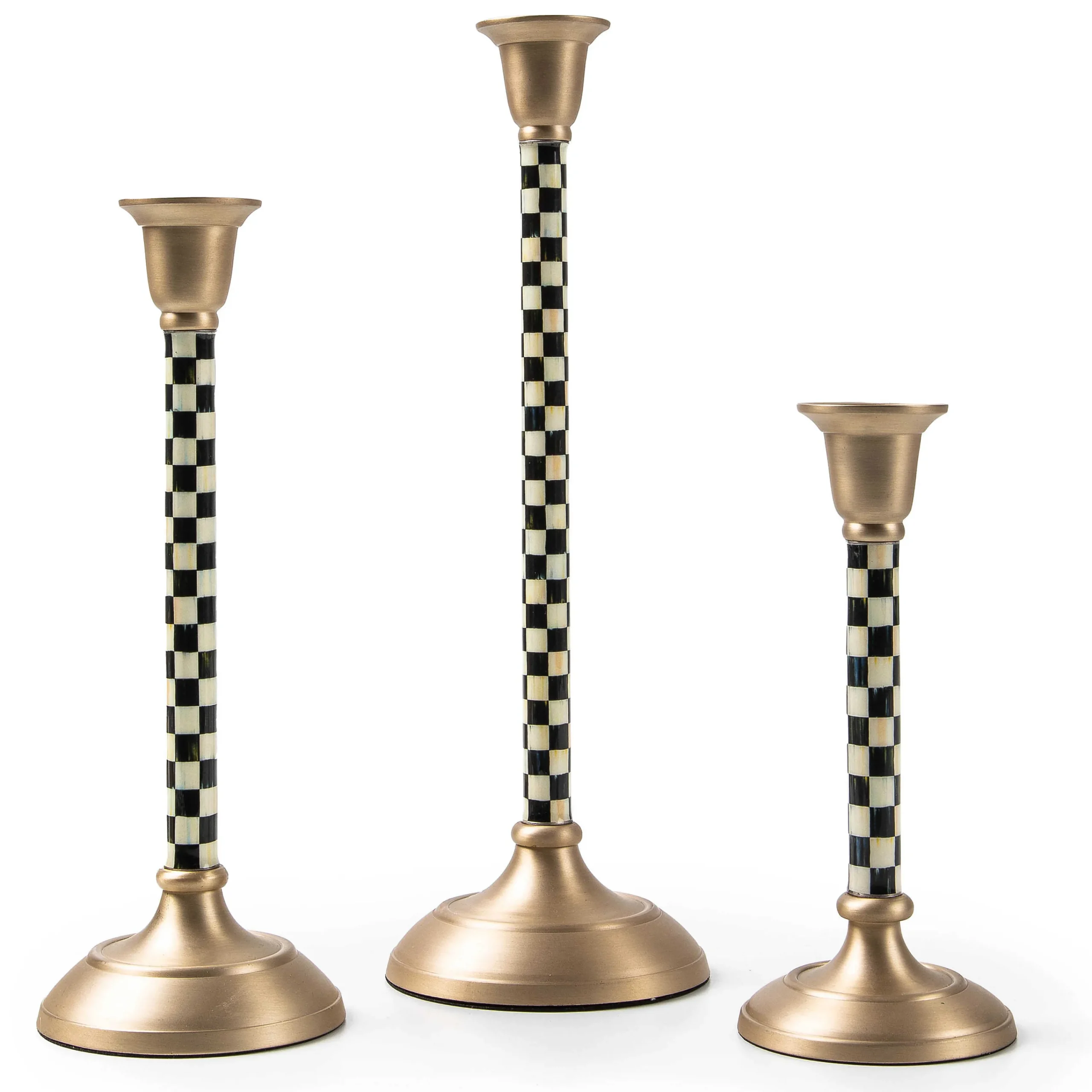 MacKenzie-Childs Courtly Check Medium Candlestick| Candles & Fragrances|Room Accents