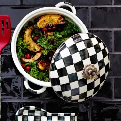MacKenzie-Childs Courtly Check Medium Casserbole| Cookware & Bakeware